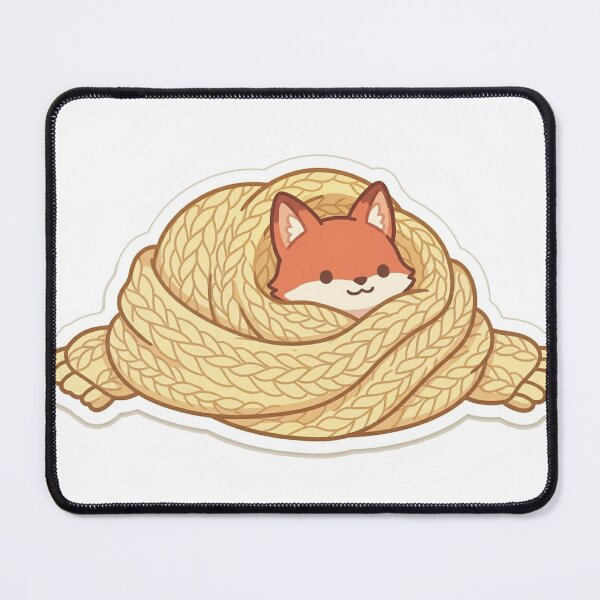 Item preview, Sweet Cozy Fox in Yellow Knit Scarf designed and sold by Mei Mellow.