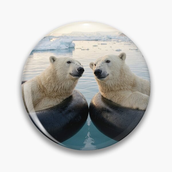 Item preview, Polar Bear Friends Float in Inner Tubes  designed and sold by Tridentulus.