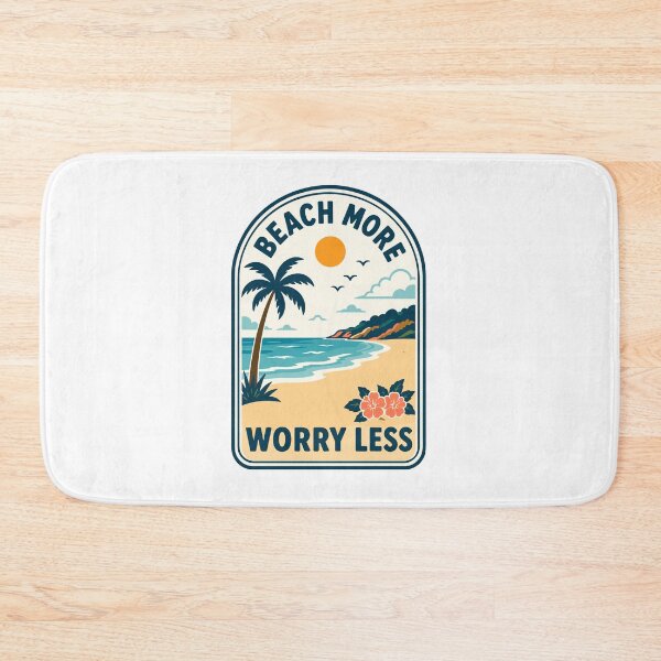Item preview, Beach More Worry Less Retro Beach | Vintage Coastal Summer designed and sold by American Spirit.