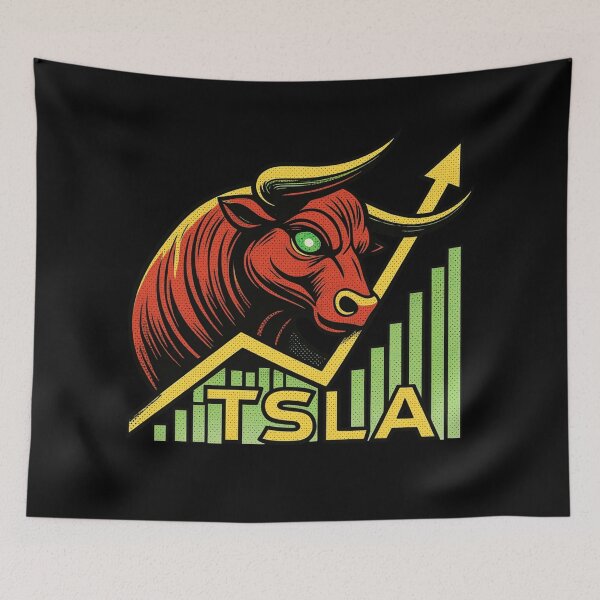 Item preview, Tesla Stock Investor EV Market Bull Run Trading Design designed and sold by TEEJAMBOREE.