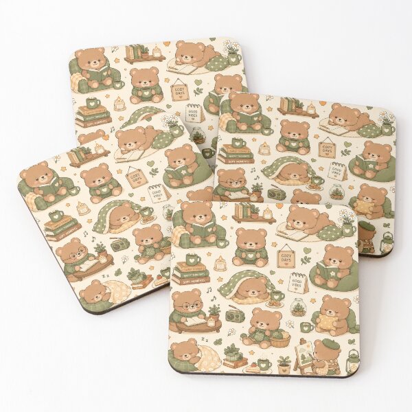 Item preview, Cozy Bear Collection Kawaii Pattern designed and sold by Soft Berry Studio.