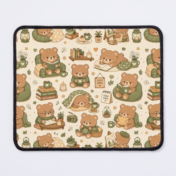 Item preview, Cozy Bear Collection Kawaii Pattern designed and sold by Soft Berry Studio.
