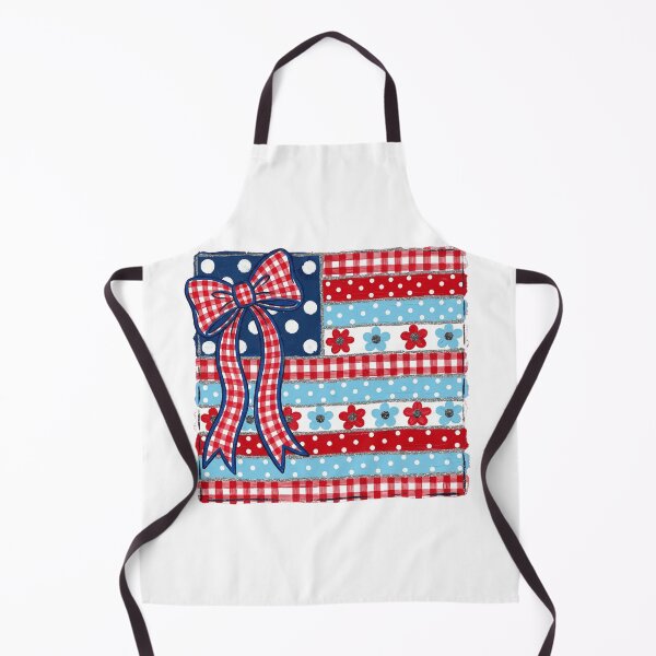 Item preview, Patriotic Bow – Red White and Blue Gingham Floral American Flag designed and sold by Paper Drip.