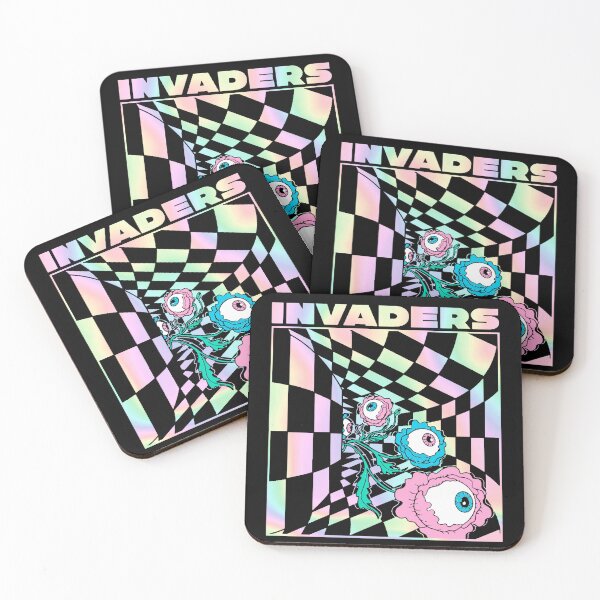Item preview, Invaders Vaporwave Aesthetic Holographic  designed and sold by ShurikenStar.