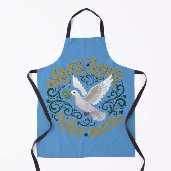 Item preview, "Make Love Not War - Peace Dove with Floral Typography" designed and sold by GoGreenlove.