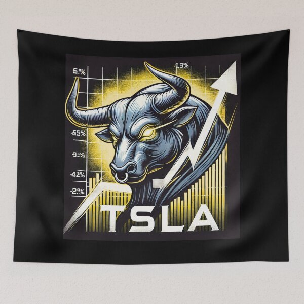 Item preview, Tesla Stock Investor EV Market Bull Run Trading Design designed and sold by TEEJAMBOREE.