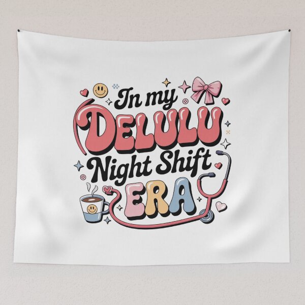 Item preview, In My Delulu Night Shift Era, Cute Nurse Aesthetic RN Gift Classic T-Shirt  designed and sold by podlook.