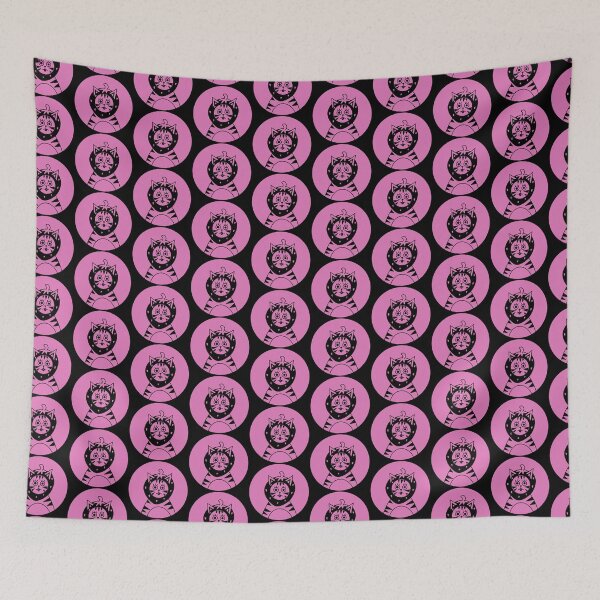 Item preview, Pink & Black Strawberry Cat Digital Painting designed and sold by junifeather.