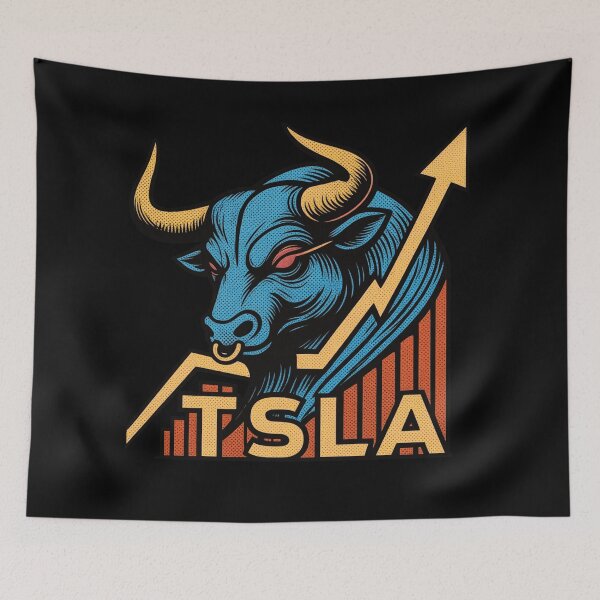 Item preview, Tesla Stock Investor EV Market Bull Run Trading Design designed and sold by TEEJAMBOREE.