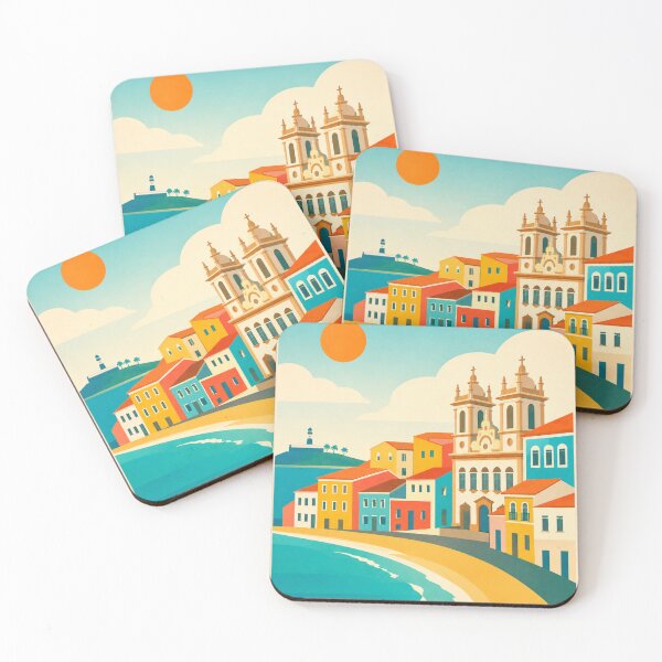 Item preview, Salvador Brazil Minimalist Travel Poster designed and sold by ElartedeNoel.
