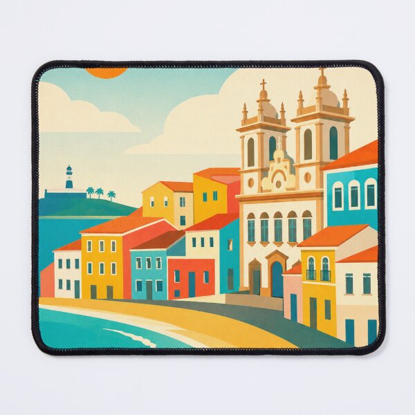 Item preview, Salvador Brazil Minimalist Travel Poster designed and sold by ElartedeNoel.