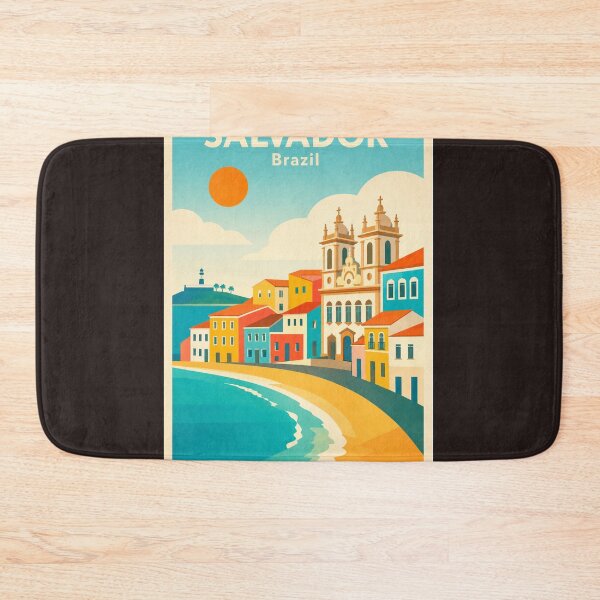 Item preview, Salvador Brazil Minimalist Travel Poster designed and sold by ElartedeNoel.
