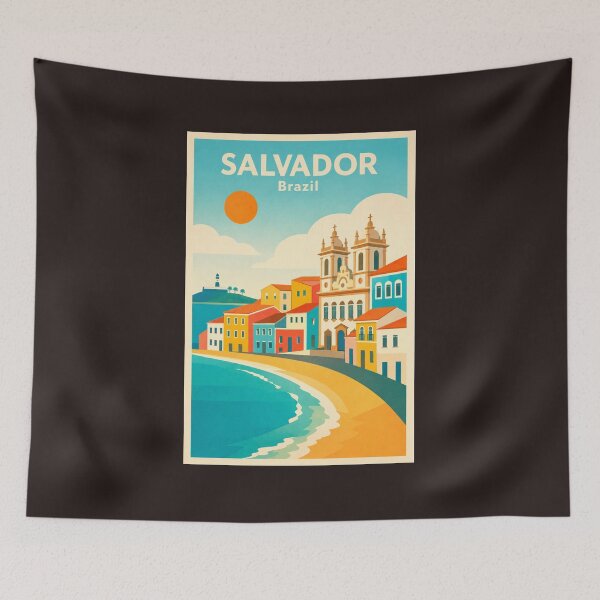 Item preview, Salvador Brazil Minimalist Travel Poster designed and sold by ElartedeNoel.
