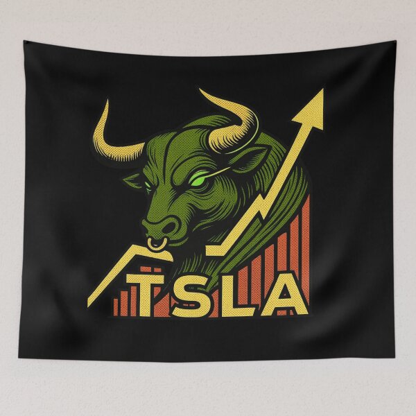 Item preview, Tesla Stock Investor EV Market Bull Run Trading Design designed and sold by TEEJAMBOREE.