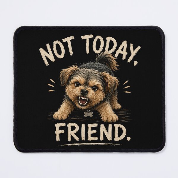 Item preview, Not Today, Friend – Feisty Dog Funny Introvert Design designed and sold by Silaris Designs.