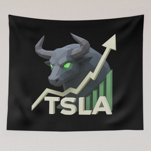 Item preview, Tesla Stock Investor EV Market Bull Run Trading Design designed and sold by TEEJAMBOREE.
