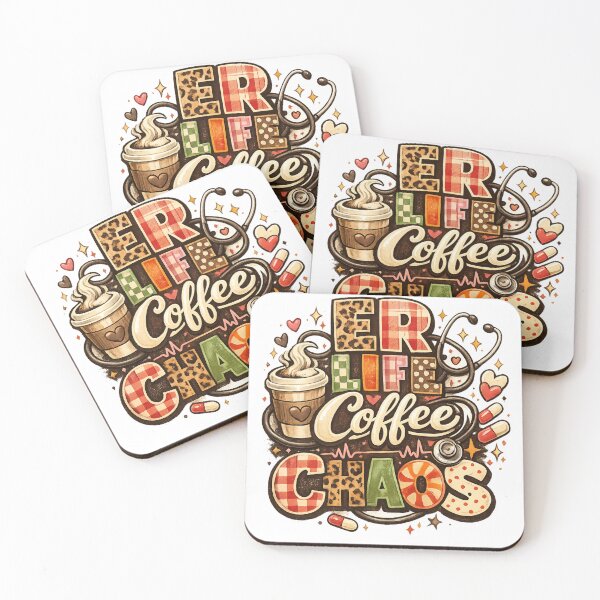 Item preview, ER Life Coffee Chaos Retro Nurse Sticker | Funny Night Shift RN Design Classic T-Shirt  designed and sold by podlook.