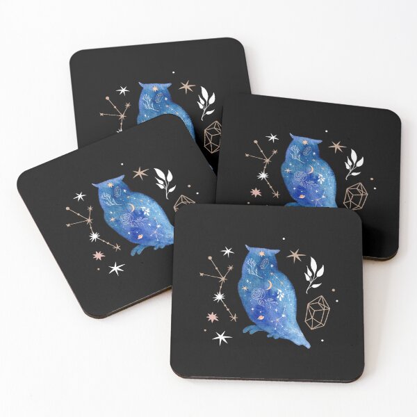Item preview, Cosmic Celestial Owl - Celestial Watercolor Witchy Aesthetic designed and sold by samahl_l.