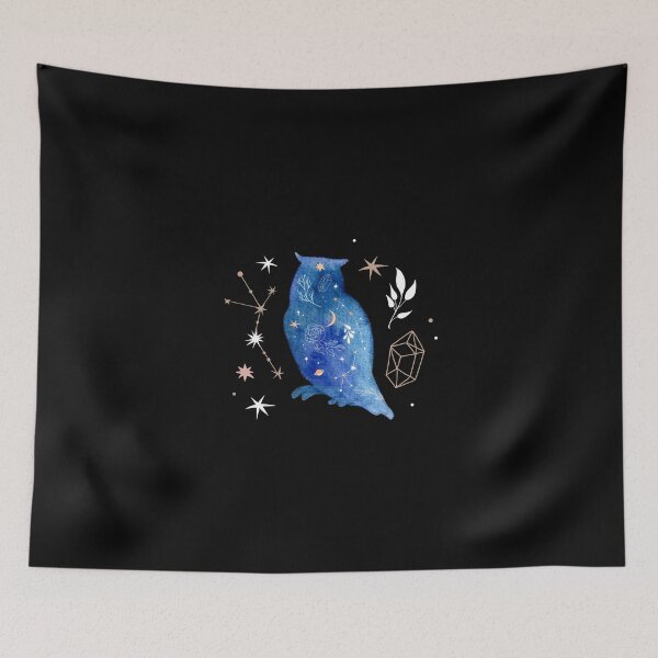 Item preview, Cosmic Celestial Owl - Celestial Watercolor Witchy Aesthetic designed and sold by samahl_l.