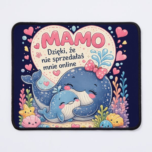 Item preview, Cute Whale Mom Illustration – Funny Mother’s Day Love Design designed and sold by MariMarArt.