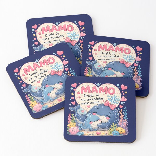 Item preview, Cute Whale Mom Illustration – Funny Mother’s Day Love Design designed and sold by MariMarArt.