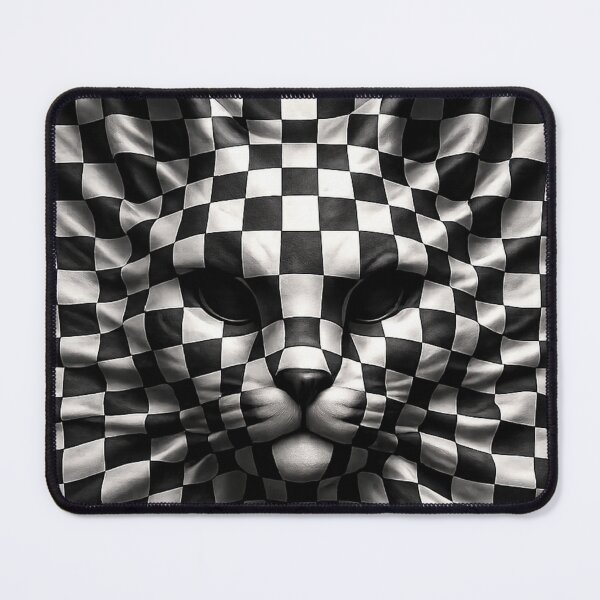 Item preview, 3D Cat Optical Illusion T-Shirt | Checkerboard Cat Face | Abstract Streetwear Design designed and sold by Irysek.