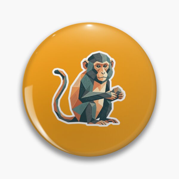 Item preview, Curious Chimpanzee Sticker – Geometric Ape Design for Students and Creatives designed and sold by bsbd-action.