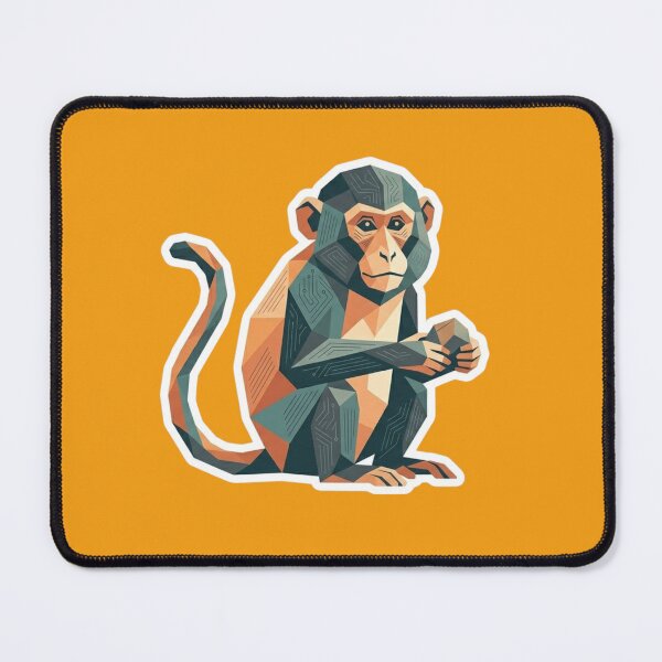 Item preview, Curious Chimpanzee Sticker – Geometric Ape Design for Students and Creatives designed and sold by bsbd-action.