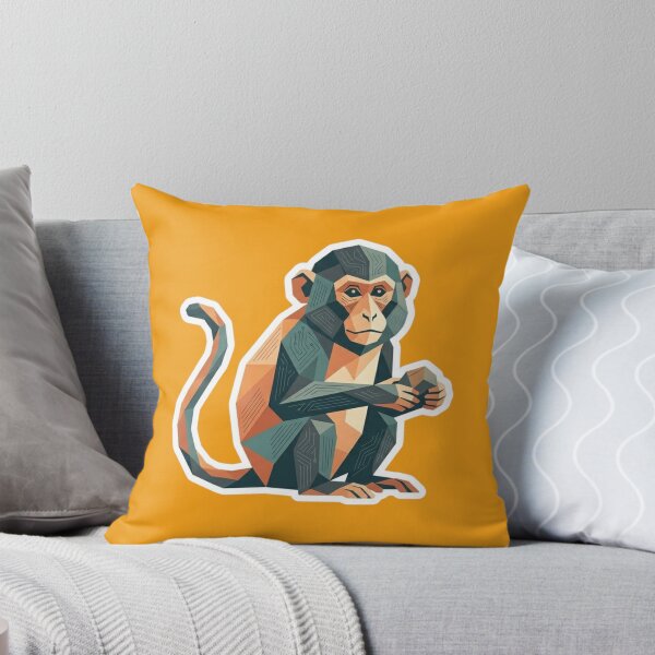Item preview, Curious Chimpanzee Sticker – Geometric Ape Design for Students and Creatives designed and sold by bsbd-action.
