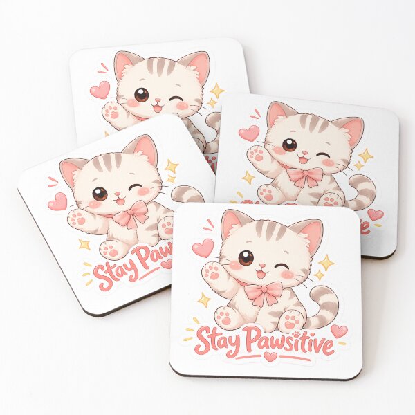 Item preview, Stay Pawsitive Kitty | Cute Kawaii Pastel Cat Aesthetic designed and sold by AONLINE  .