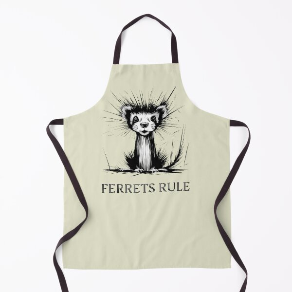 Item preview, Ferrets Rule Spiky Line Art Punk Vibe designed and sold by JumpJammiesTees.