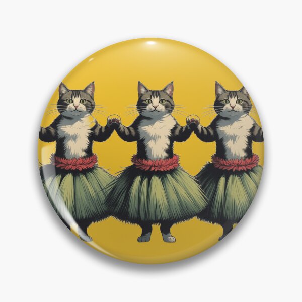 Item preview, Cute Hula Dancing Cats – Vintage Style Hawaiian Kitty Art designed and sold by LEO'S CREATURE　れおずくりーちゃー.