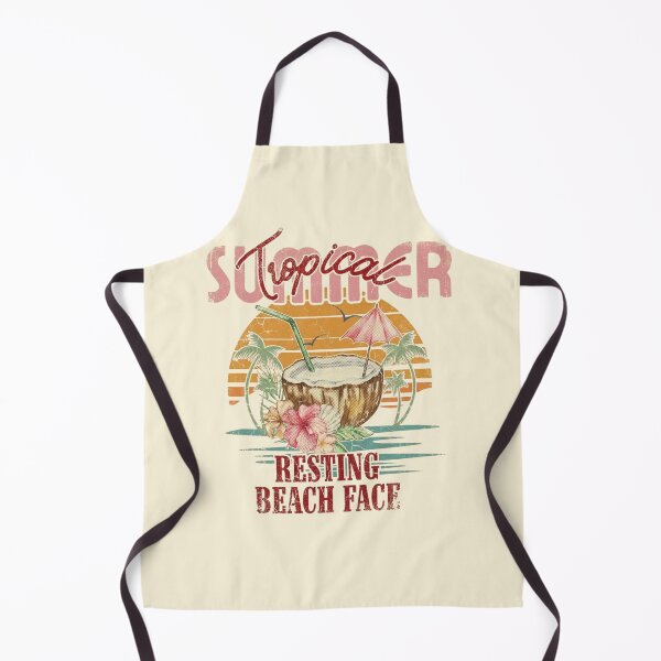 Item preview, Resting Beach Face | Funny Tropical Coconut Cocktail designed and sold by SilverSeaBKK.