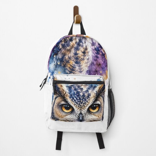 Item preview, Galaxy Watercolor Owl Sticker | Cosmic Night Owl Celestial Art designed and sold by GRYFFWEAR.