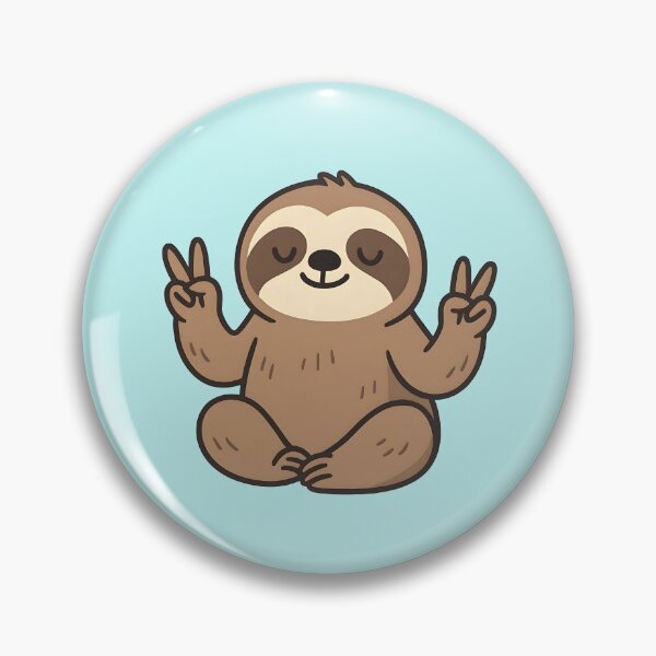 Item preview, Cute Zen Sloth Peace Sign Minimalist designed and sold by MerchPOW.