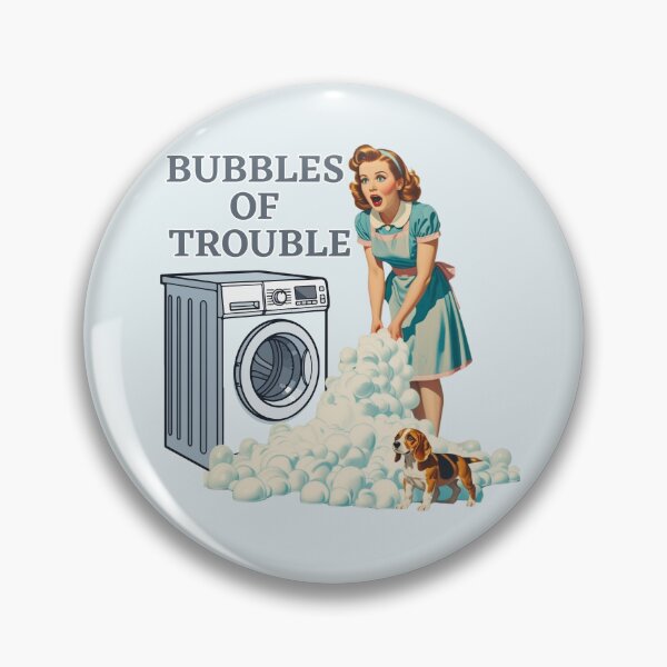 Item preview, The Suds Overload – Retro Laundry Chaos designed and sold by SilverSeaBKK.