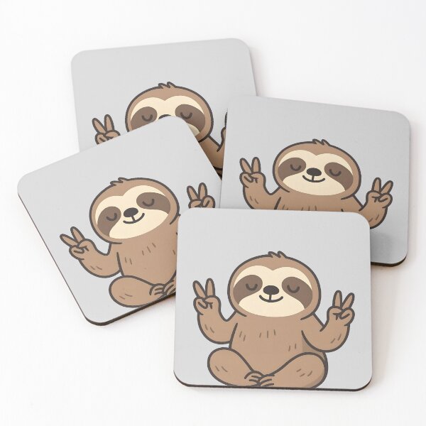 Item preview, Cute Zen Sloth Peace Sign Minimalist designed and sold by MerchPOW.