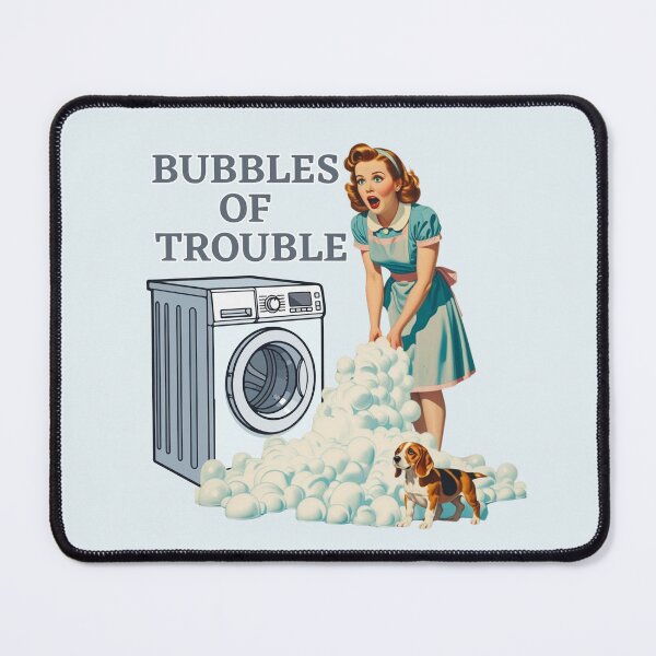 Item preview, The Suds Overload – Retro Laundry Chaos designed and sold by SilverSeaBKK.