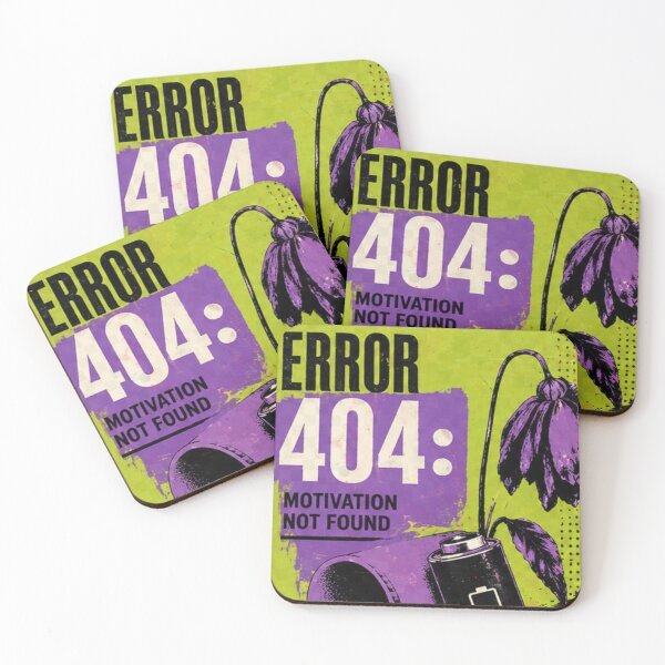 Item preview, Error 404 Motivation Not Found Purple Green Edition designed and sold by tmoca.