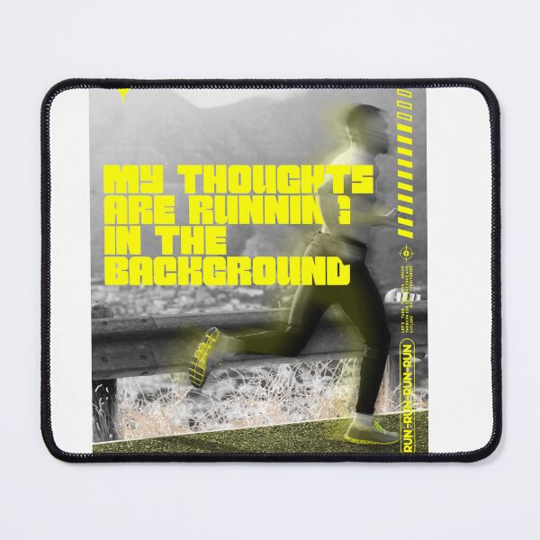 Item preview, My Thoughts Are Running in the Background | Funny Overthinking Humor Design designed and sold by Gotcha-Studio.
