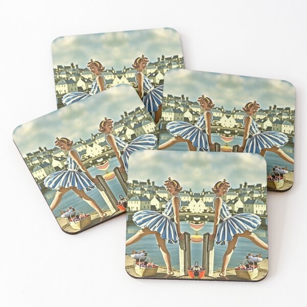 Item preview, Vintage Summer Reflection: Mirrored Nautical Pin-Up designed and sold by SilverSeaBKK.