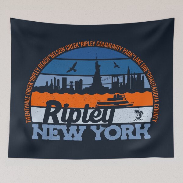 Item preview, RIpley New York Sunset Retro Vintage Local Pride Logo designed and sold by CRHPOD20.