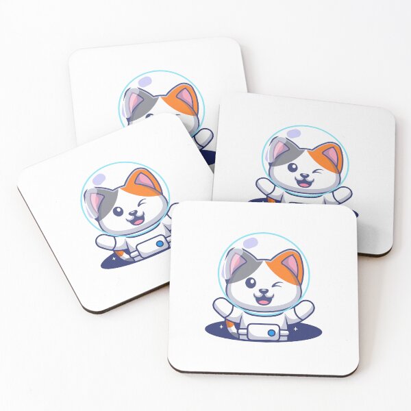 Item preview, Cute Calico Cat Astronaut in Space Cartoon designed and sold by Ulrike M 	 Werner.