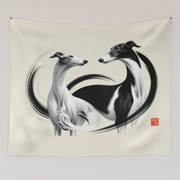 Item preview, GALOGO - Suibokuga Flow - Single Stroke designed and sold by GALOGO – Art for Sighthounds & Animal Welfare.