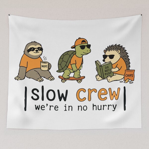 Item preview, Slow Crew Cute Lazy Animal Cartoon Funny  designed and sold by JoJoLoL.