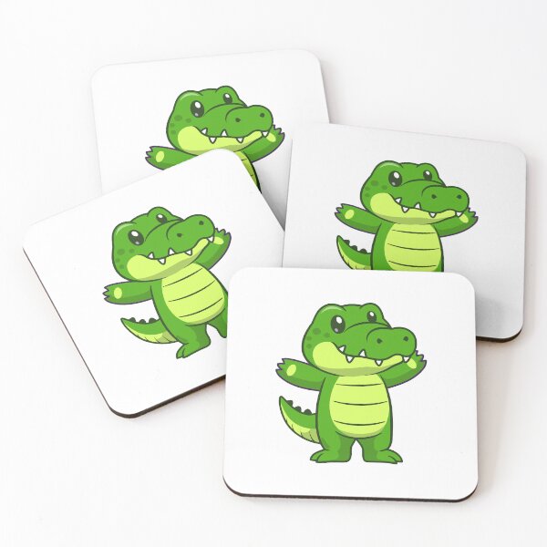 Item preview, Cute Baby Crocodile Waving Cartoon designed and sold by Ulrike M 	 Werner.