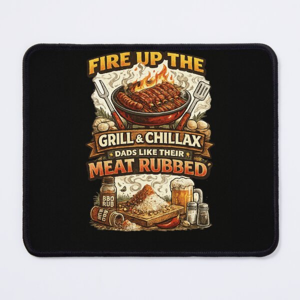Item preview, Funny BBQ Dad Meat Rubbed Smoker Grilling Quote Fathers Day designed and sold by MagicSD Designs.