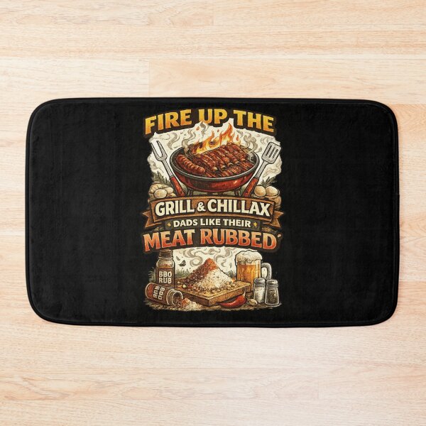 Item preview, Funny BBQ Dad Meat Rubbed Smoker Grilling Quote Fathers Day designed and sold by MagicSD Designs.