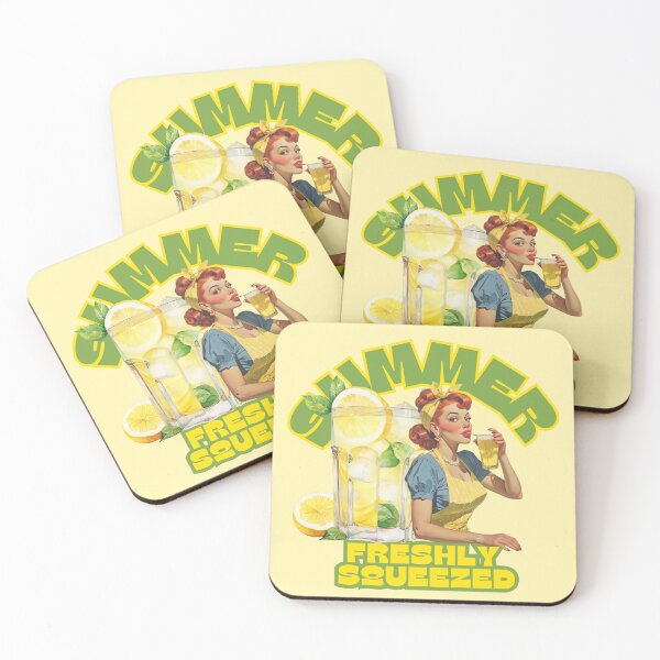 Item preview, Retro Pin Up Summer Freshly Squeezed Lemonade designed and sold by SilverSeaBKK.