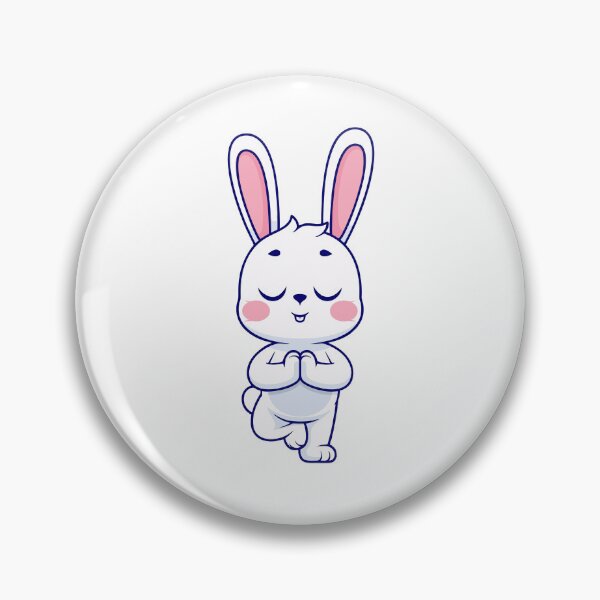 Item preview, Cute White Bunny Doing Yoga Tree Pose designed and sold by Ulrike M 	 Werner.